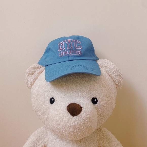 Princess Polly Accessories - NYC Ball Cap ♡ Baby Blue + Pink